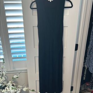 Soma Black Midi Dress with Elegant Design